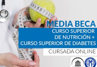 Media beca Curso Superior de Nutrición+ Curso Superior de Diabetes 2022